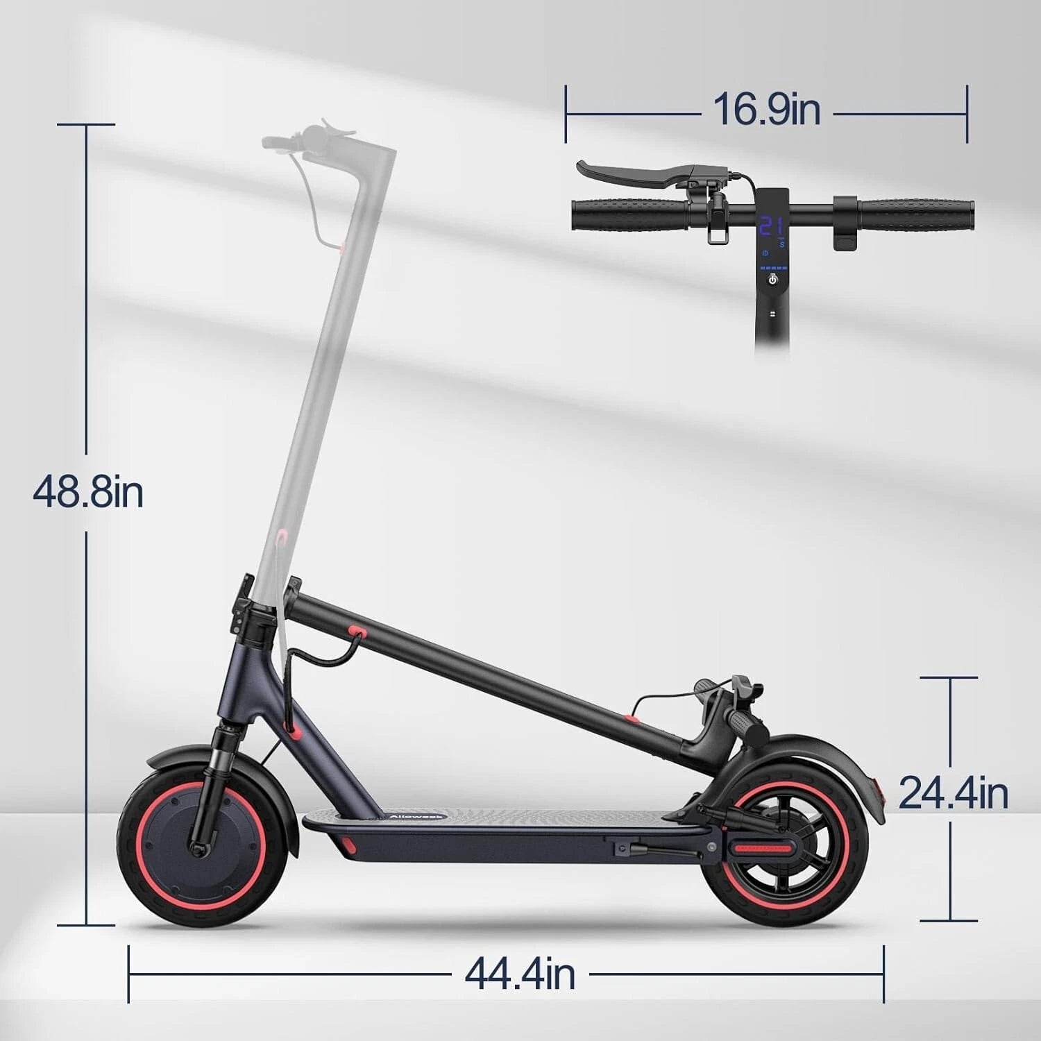 Electric Scooter 500W E-Scooter Top Speed 22MPH Dual Shock Absorbers Braking System Solid Tires 10INCH
