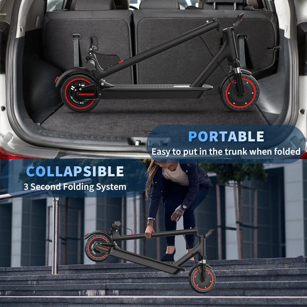 Electric Scooter 350W E-Scooter Top Speed 15MPH Dual Shock Absorbers Braking System Solid Tires 8.5INCH
