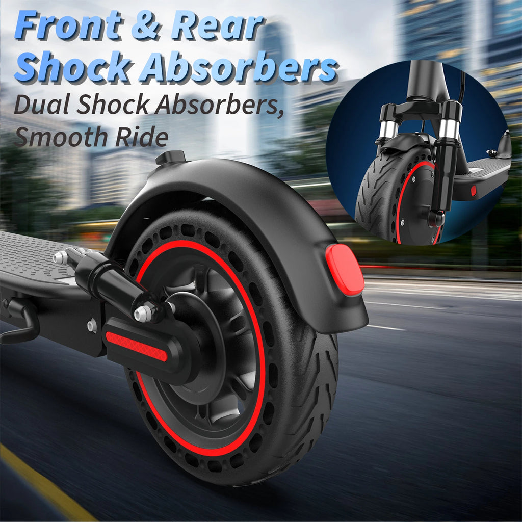 Electric Scooter 350W E-Scooter Top Speed 15MPH Dual Shock Absorbers Braking System Solid Tires 8.5INCH