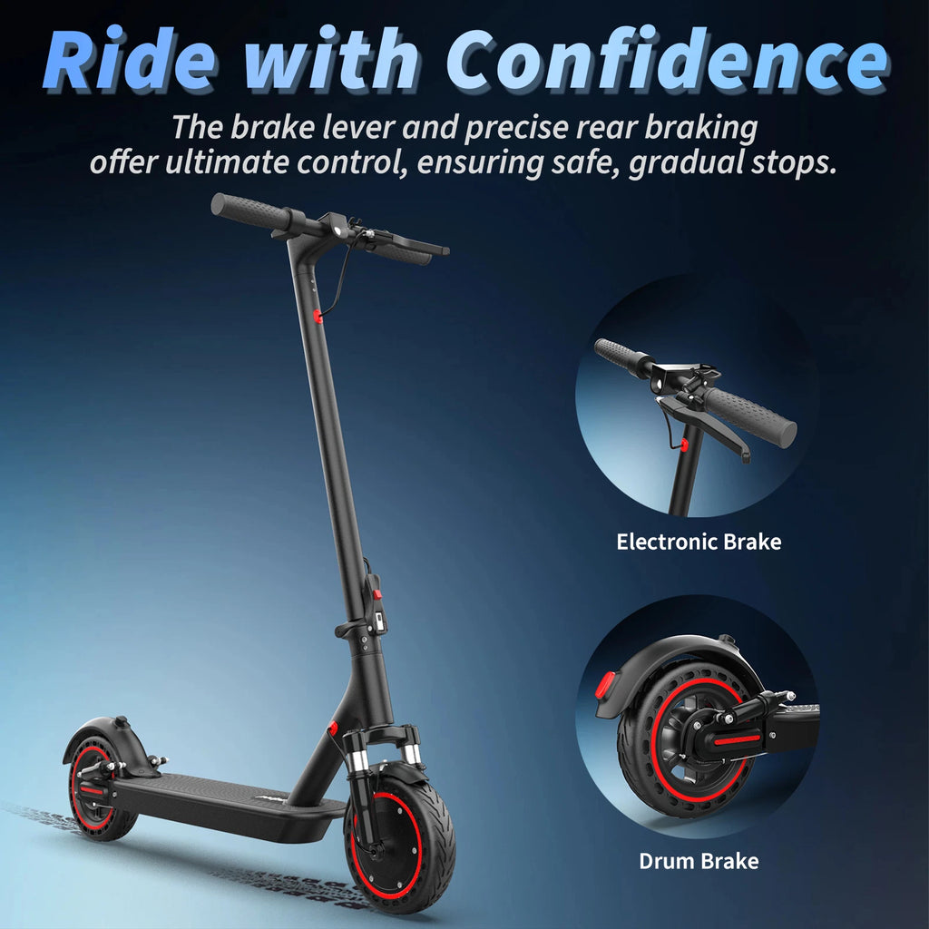 Electric Scooter 350W E-Scooter Top Speed 15MPH Dual Shock Absorbers Braking System Solid Tires 8.5INCH