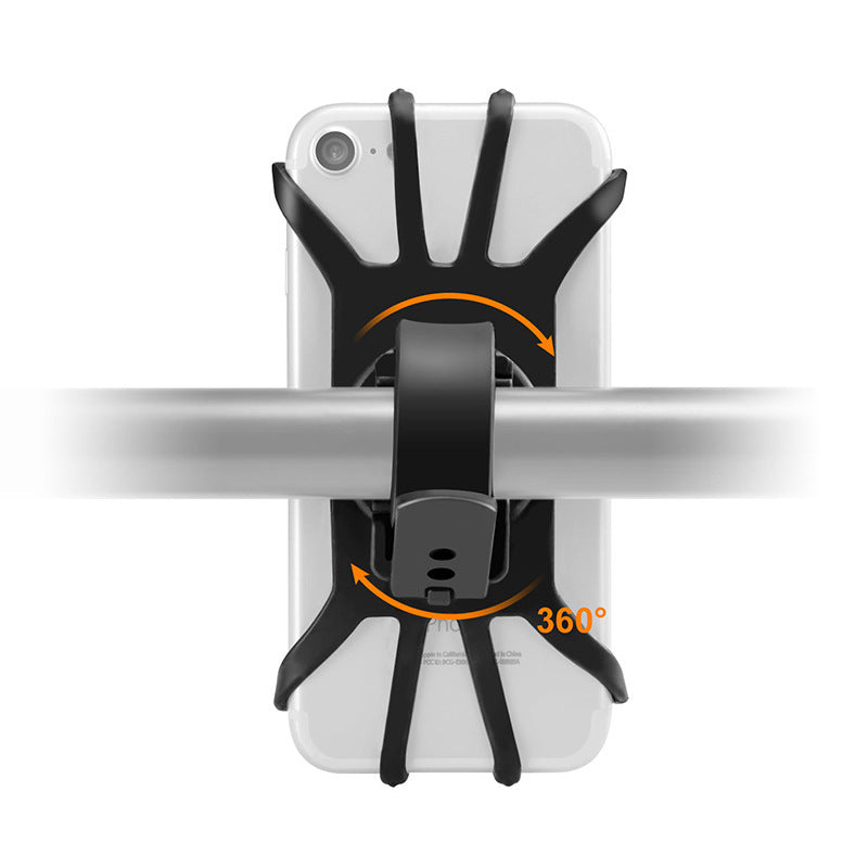Ultra-Lightweight Silicone Bicycle E-Scooter Phone Mount Flexible Secure Grip Shock Absorption